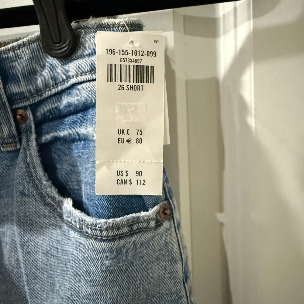 Abercrombie & Fitch 90s ultra high Straight Leg Jeans NWT Size 26/2s ankle - Picture 6 of 10